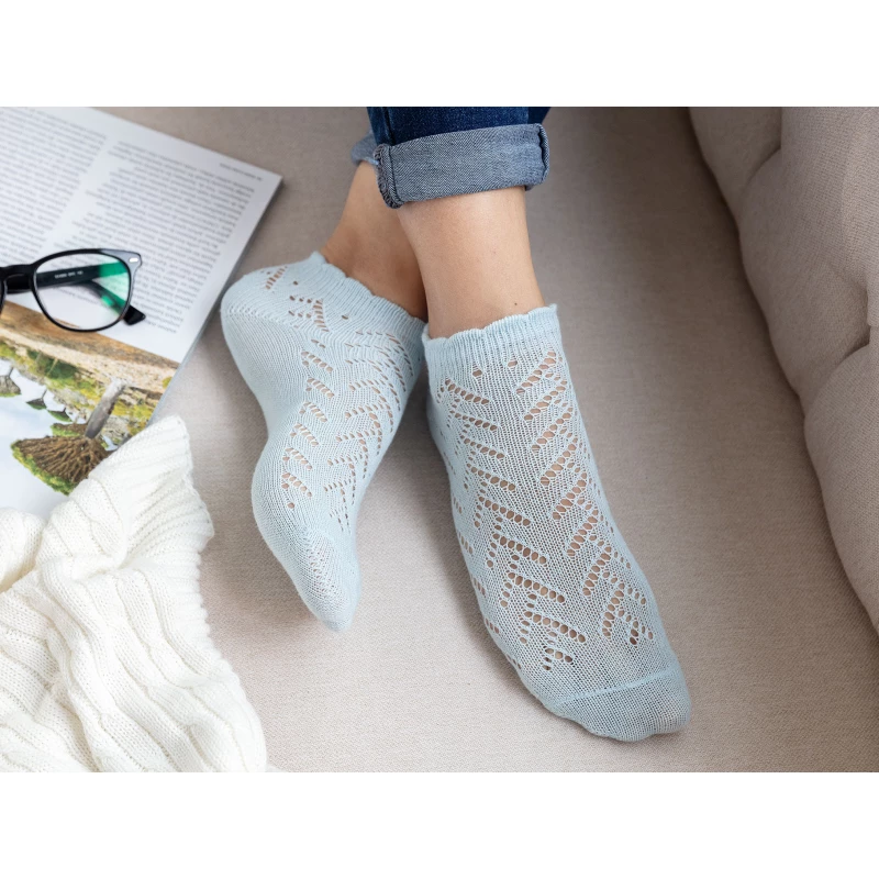 Madame Coco - Net Women's Sock, Blue - مدام كوكو