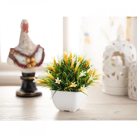 Madame Coco - Hedvige Pot With Plant, Yellow Madame Coco - Hedvige Pot With Plant, Yellow