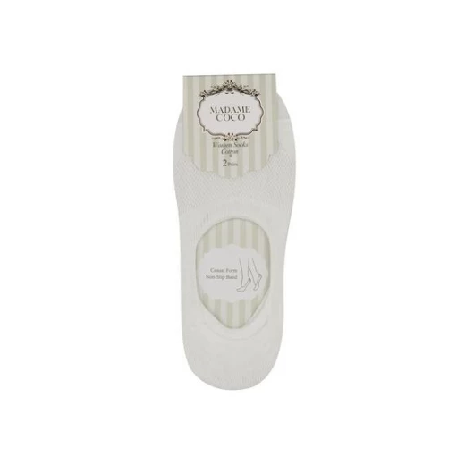 Madame Coco - Women's Socks 2-piece, Ecru - مدام كوكو - Image 2