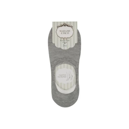 Madame Coco - Women's Socks 2-piece, Grey - مدام كوكو - Image 2
