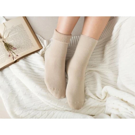 Madame Coco - Demeka Women's Ankle Socks, Beige - مدام كوكو - Image 2