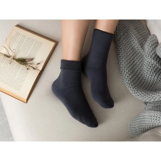 Madame Coco - Demeka Women's Ankle Socks, Anthracite - مدام كوكو - Image 2