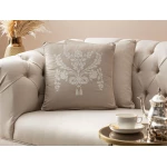 Madame Coco - Alix Embroidered Pillow Case, Light Brown - مدام كوكو