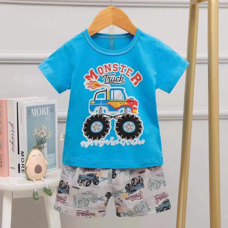 Half Sleeves T-Shirt & Short Pants Pajama Set, Monoester Design, 1 Year