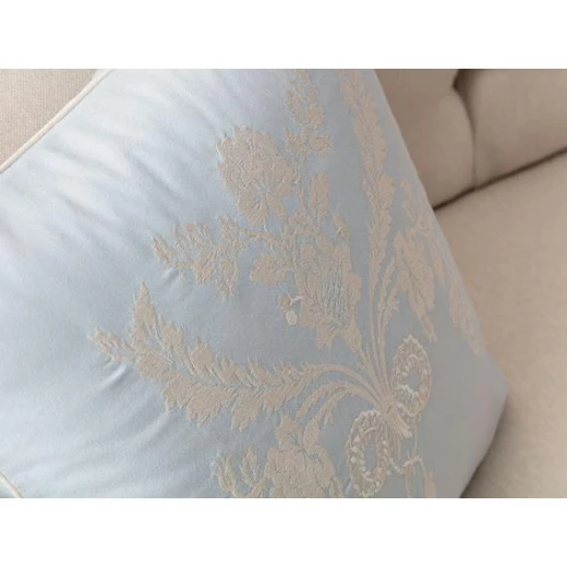 Madame Coco - Alix Embroidered Pillow Case, Blue - مدام كوكو - Image 2