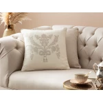 Madame Coco - Alix Embroidered Pillow Case, Beige - مدام كوكو