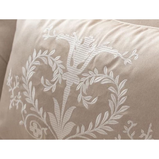 Madam Coco - Celie Embroidered Pillow Case, Light Brown - مدام كوكو - Image 2