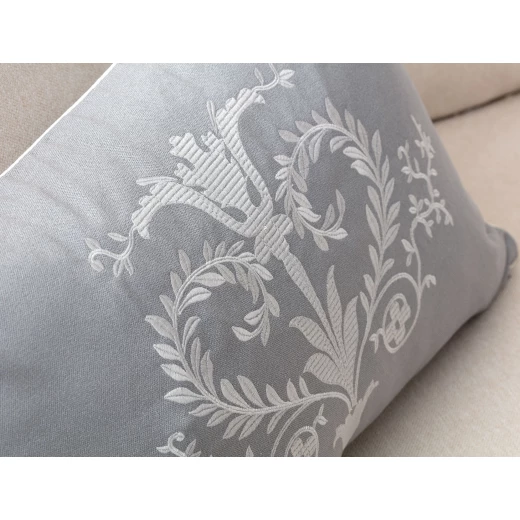 Madam Coco - Celie Embroidered Pillow Case, Gray - مدام كوكو - Image 2