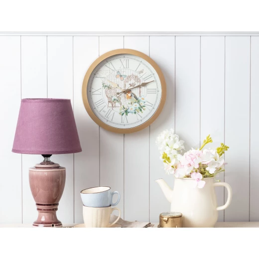 Madame Coco - Papillon Wall Clock, Gold Madame Coco - Papillon Wall Clock, Gold