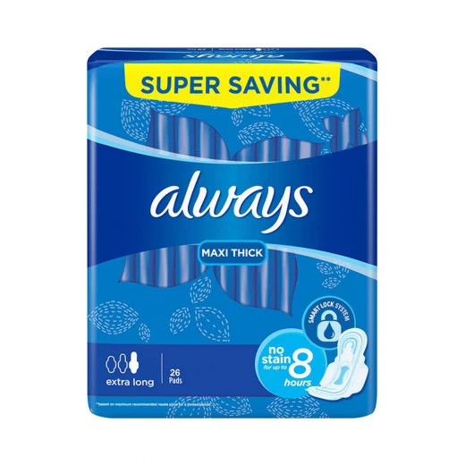 Always Maxi Thick Extra Long 26 Pads Always Maxi Thick Extra Long 26 Pads