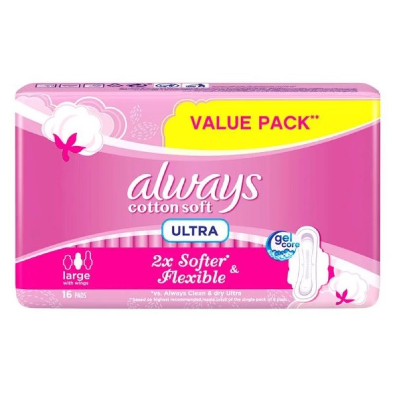 Always Ultra Sensitive Long Pads, 16 Count - أولويز