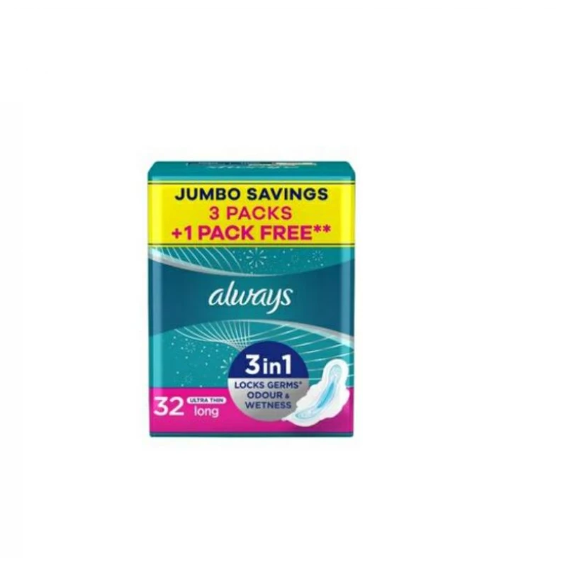 Always Ultra Long Quatro 32 pads - أولويز