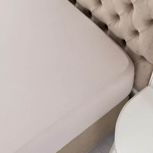 Madame Coco - Jersey Fitted Sheet - Double, Stone - مدام كوكو - Image 3