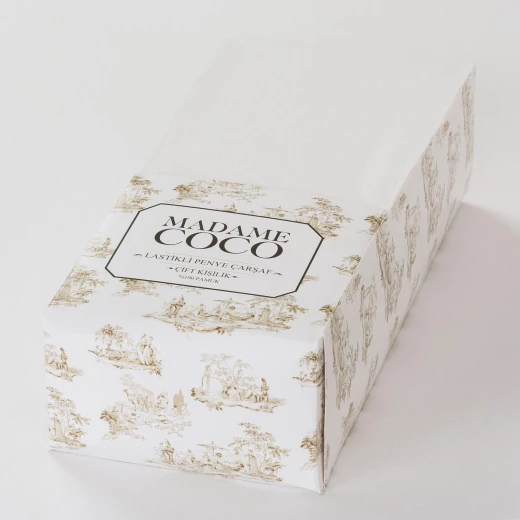 Madame Coco - Jersey Fitted Sheet - Double, Ecru Madame Coco - Jersey Fitted Sheet - Double, Ecru