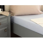 Madame Coco - Manon Ranforce Fitted Sheet - Double, Light Blue - مدام كوكو