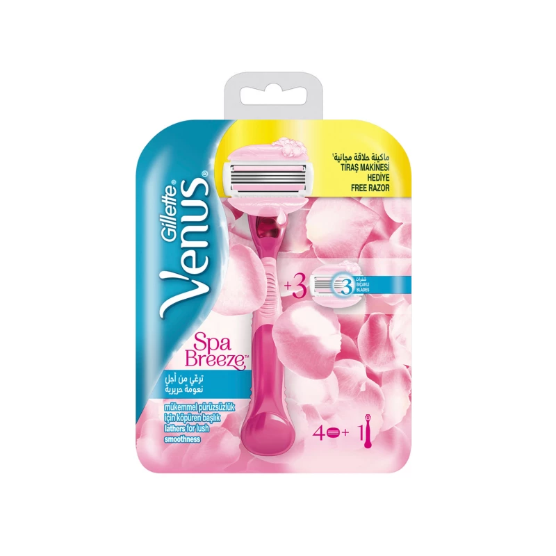 Gillette Venus Breeze Razor + 4 Refill Blade - جيليت