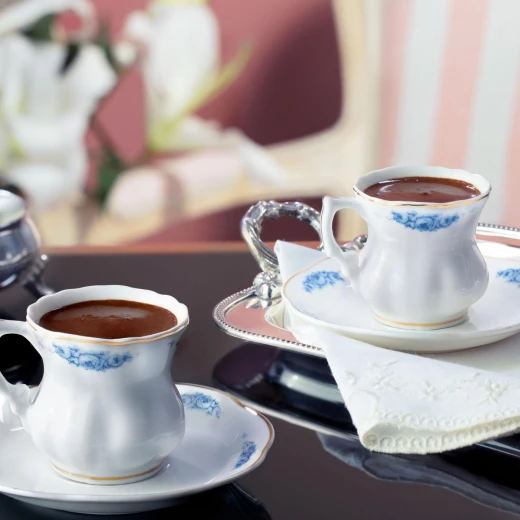 Madame Coco - Le Rêve Bleu 4-piece Coffee Cup Set Madame Coco - Le Rêve Bleu 4-piece Coffee Cup Set