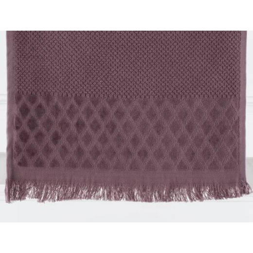 Madame Coco - Velvet Detailed Towel - Damson - مدام كوكو - Image 2