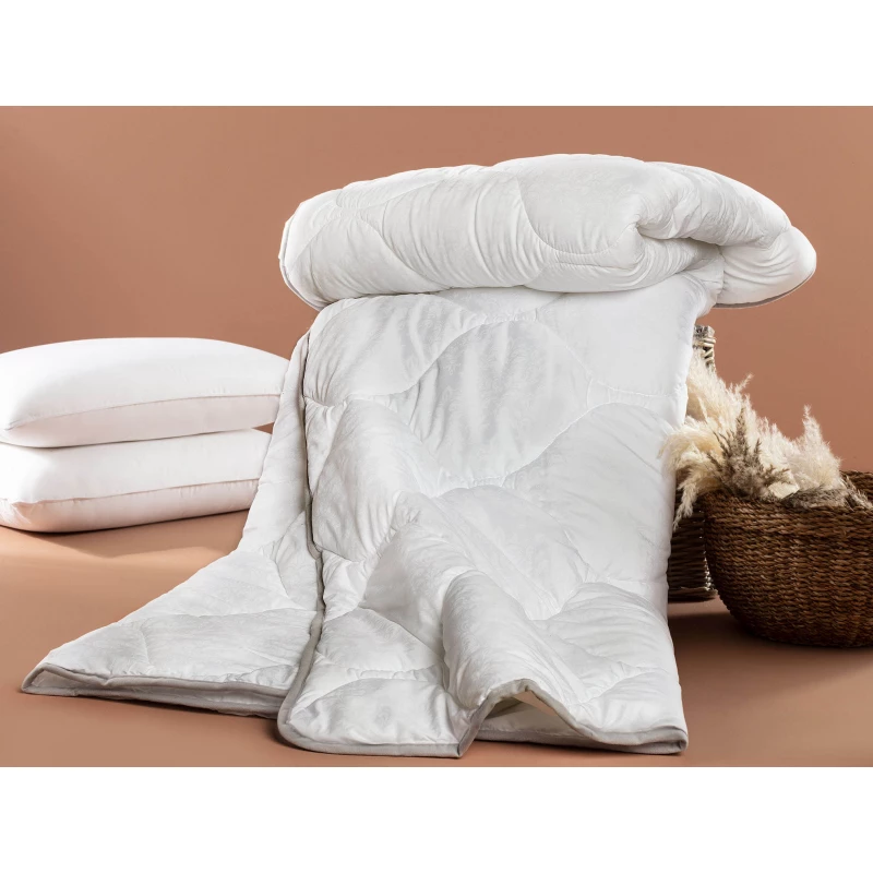 Madame Coco Metz Jacquard Connecting Double Quilt - White - مدام كوكو