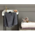 Madame Coco - Velvet Detail Bath Towel, Anthracite - مدام كوكو