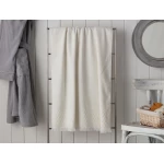Madame Coco - Velvet Detail Bath Towel, Ecru - مدام كوكو