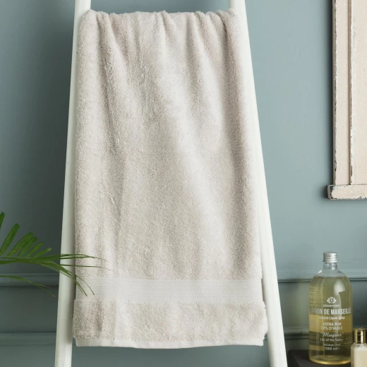 Madame Coco Madame Coco - Bamboo Large Bath Towel, Stone Madame Coco Madame Coco - Bamboo Large Bath Towel, Stone