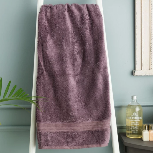 Madame Coco Madame Coco - Bamboo Large Bath Towel, Dark Damson Madame Coco Madame Coco - Bamboo Large Bath Towel, Dark Damson