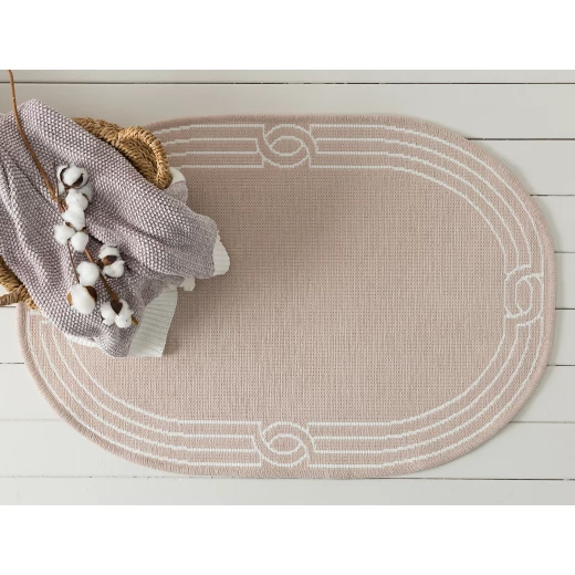 Madame Coco - Egebella Double Face Rug Oval, Powder Madame Coco - Egebella Double Face Rug Oval, Powder