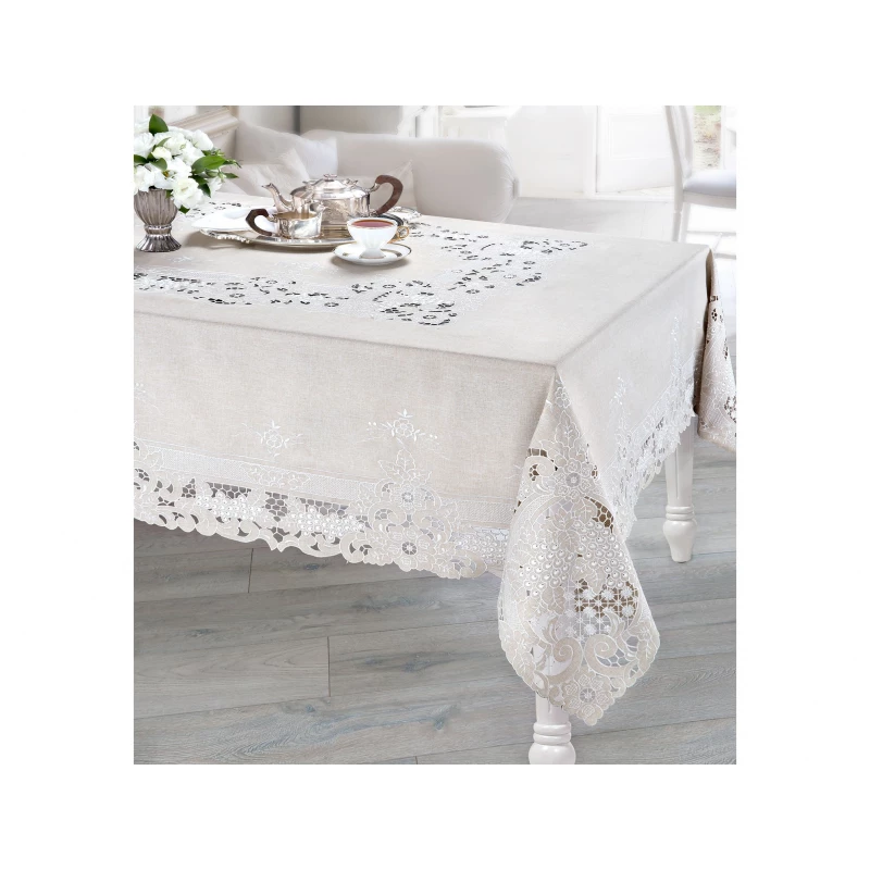 Madame Coco - Evelia Tablecloth, Beige - مدام كوكو