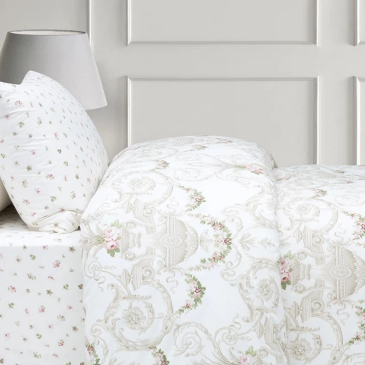 Madame Coco - Roussillon Duvet Cover Set - Single, Grey, White Madame Coco - Roussillon Duvet Cover Set - Single, Grey, White