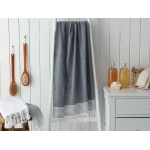 Madame Coco - Darell Peshtemal Beach Towel, White, Grey - مدام كوكو