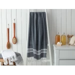 Madame Coco - Norice Peshtemal Beach Towel, White, Grey - مدام كوكو
