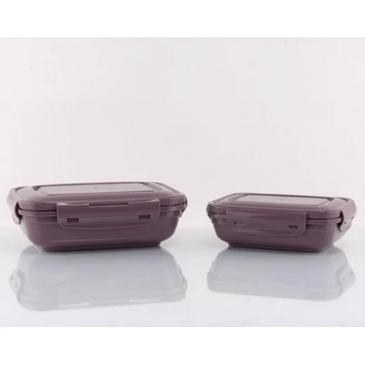 Madame Coco - 2-piece Rectangular Storage Container - Dark Damson Madame Coco - 2-piece Rectangular Storage Container - Dark Damson