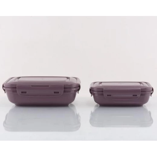 Madame Coco - 2-piece Rectangular Storage Container - Dark Damson - مدام كوكو - Image 3