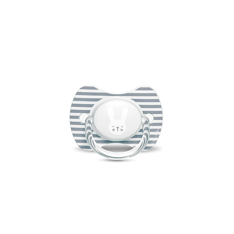 Suavinex Physiological Silicone Soother 6 - 8 Month, Grey - سوافينكس