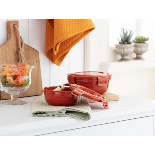 Madame Coco - Daily 2-piece Round Storage Container - Terra Cotta Madame Coco - Daily 2-piece Round Storage Container - Terra Cotta