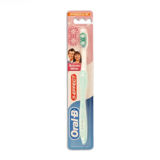 Oral B Medium Delicate White Toothbrush Oral B Medium Delicate White Toothbrush