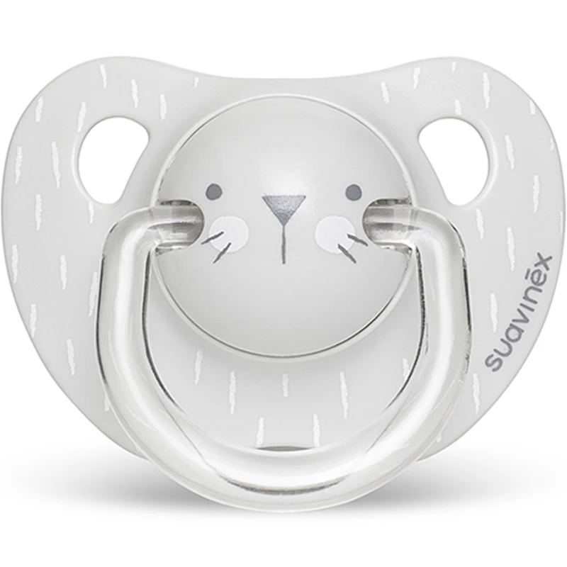 Suavinex Evo Ana Soother S Whiskers 6-18m - Grey - سوافينكس