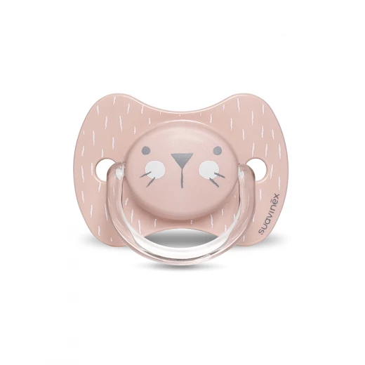 Suavinex Physiological Silicone Soother S Whiskers 0-6 m Pink Suavinex Physiological Silicone Soother S Whiskers 0-6 m Pink