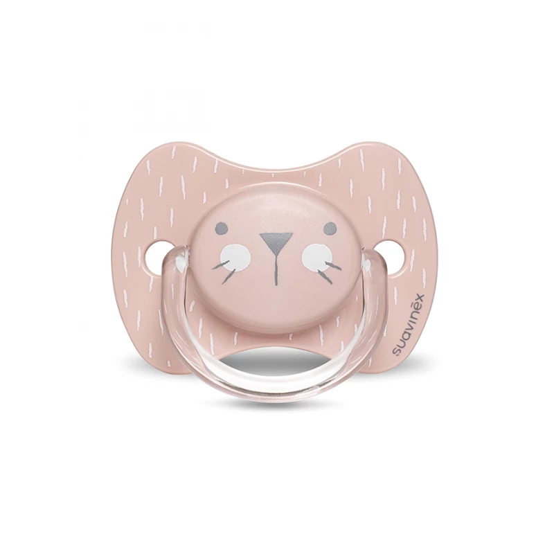Suavinex Physiological Silicone Soother S Whiskers 0-6 m Pink - سوافينكس