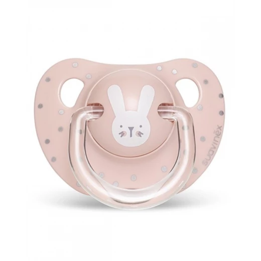Suavinex Evolution Anatomical Pacifier 0-6M, Pink Rabbit Suavinex Evolution Anatomical Pacifier 0-6M, Pink Rabbit