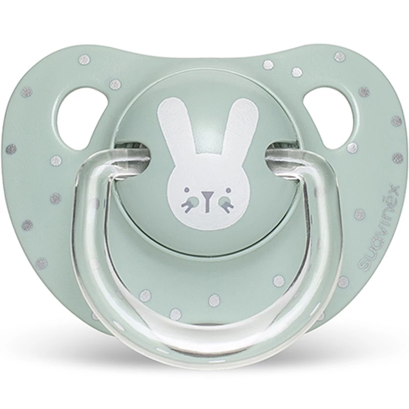 Suavinex Evolution Anatomical Pacifier 0-6M, Green Rabbit - سوافينكس