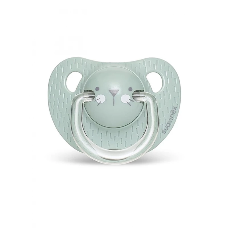 Suavinex Evolution Anatomical Pacifier 0-6M, Green Whiskers - سوافينكس