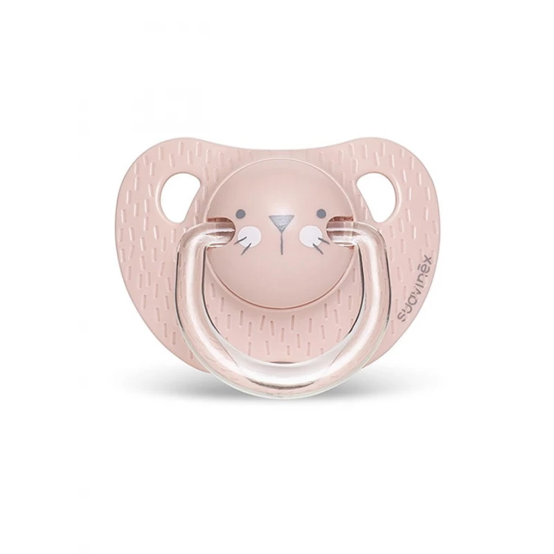 Suavinex Evolution Anatomical Pacifier 0-6M, Pink Whiskers - سوافينكس