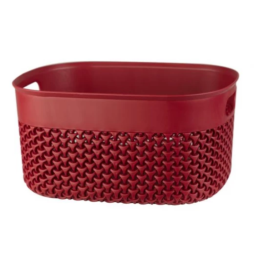 Madame Coco - Curvy Knit Large Basket - Carmen Red - مدام كوكو - Image 2
