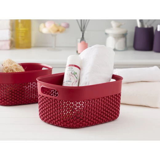 Madame Coco - Curvy Knit Large Basket - Carmen Red Madame Coco - Curvy Knit Large Basket - Carmen Red