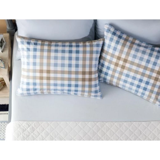 Madame Coco - Chantal Ranforce Double Linen Set - Gray / Beige Madame Coco - Chantal Ranforce Double Linen Set - Gray / Beige