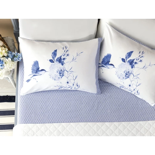 Madame Coco - Ophelia Double Ranforce Linen Set - Indigo Madame Coco - Ophelia Double Ranforce Linen Set - Indigo