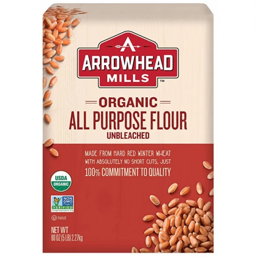 Arrowhead Mills - طحين أبيض عضوي غير مبيض لجميع الأغراض 2.27 كجم