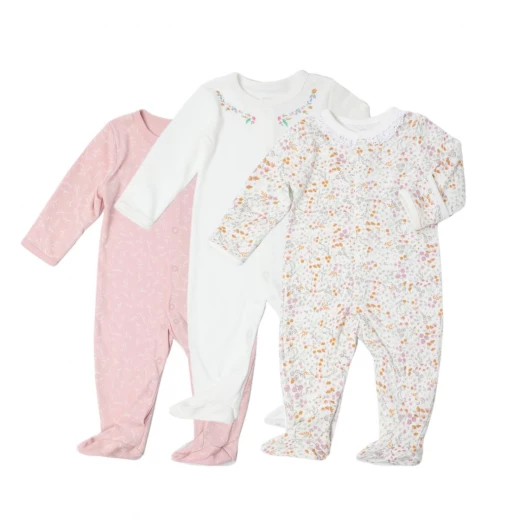 Colorland - Baby Romper 3 Pieces In One Pack - 0-3 Months Colorland - Baby Romper 3 Pieces In One Pack - 0-3 Months